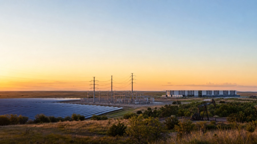 Texas industrial jobsite with vendor service equipment and temporary site support