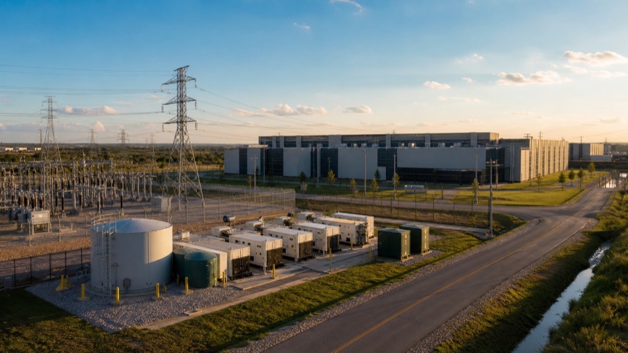Texas industrial jobsite with vendor service equipment and temporary site support